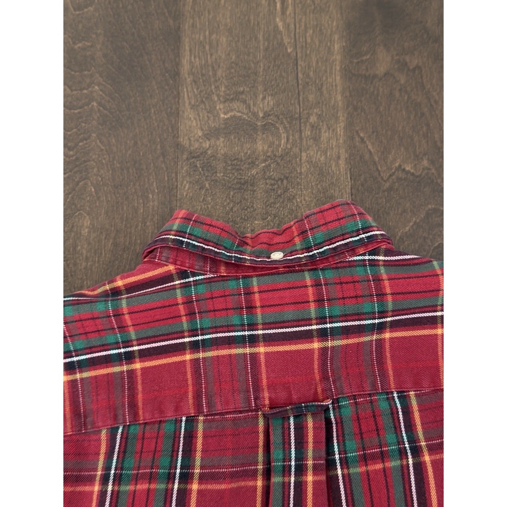 Vintage Ralph Lauren Button Down RL Workshirt Red Plaid Long Sleeve Shirt Size M - Picture 7 of 7